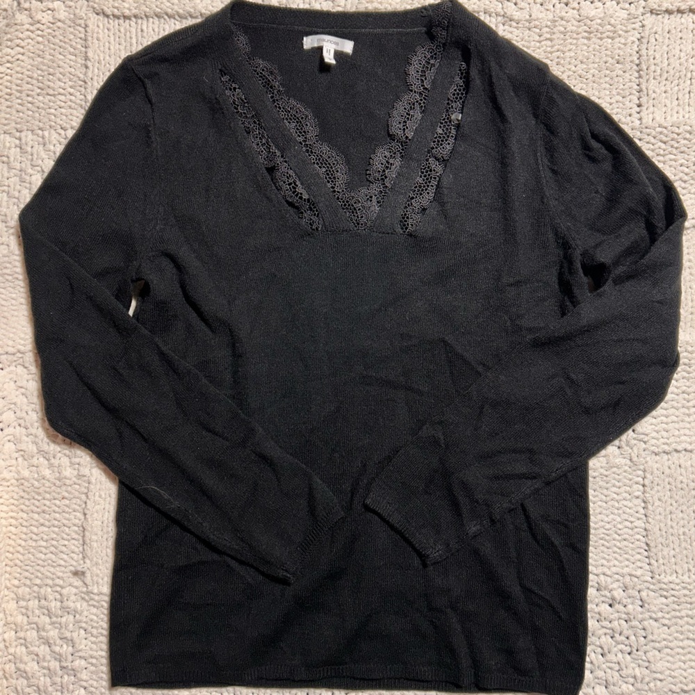 Maurice’s Black Lace Long Sleeve Shirt
